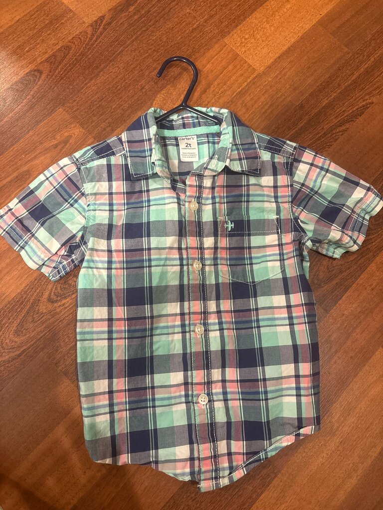 Carter's Short Sleeve Plaid Shirt