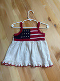 Girls' Patriotic Dress with American Flag Design