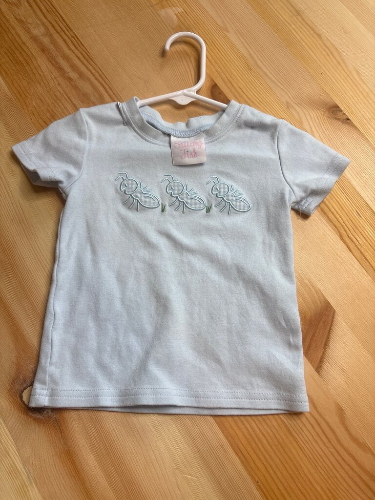 Stitchy Fish Cute Ant Embroidered T-Shirt