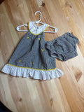 Gingham Baby Dress with Bloomers