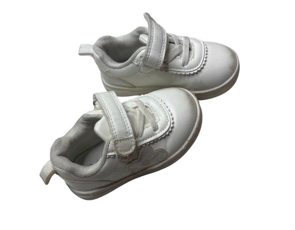 White Infant Sneakers with Velcro Straps