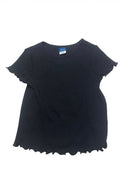 Girls Black Ribbed Top