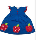 Blue Apple Print Dress