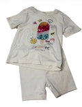 Cute Ice Cream Graphic T-Shirt and Shorts Set
