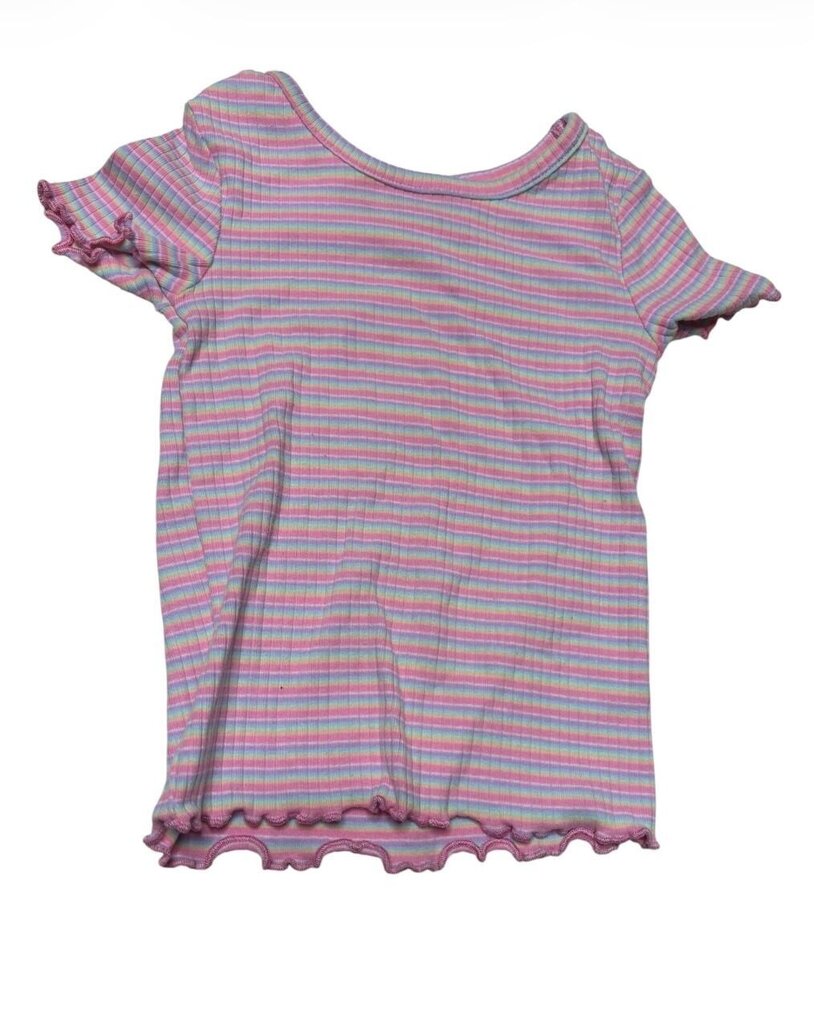 Striped Ruffle Sleeve Top
