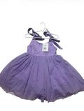 Girls Purple Rhinestone Dress