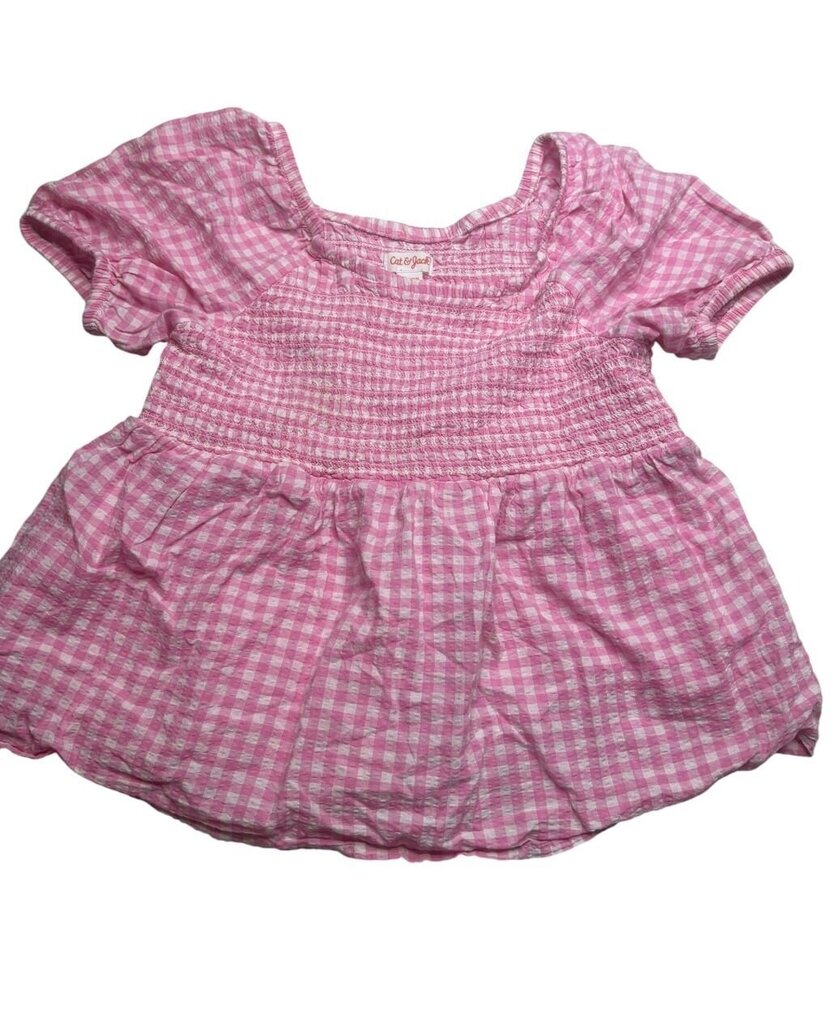 10/12 Cat & Jack Pink Gingham Top