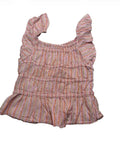 10/12 Girls' Striped Ruffled Tank Top