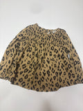 Girls Leopard Print Smocked Top