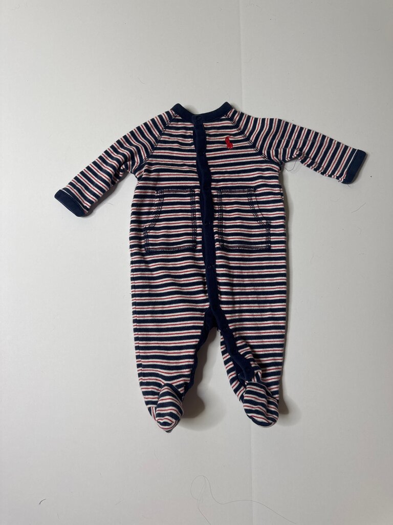 Ralph Lauren Striped Baby Footed Pajama