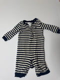 Navy and White Striped Toddler Romper