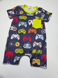 2T Boys Gaming Controller Print Romper