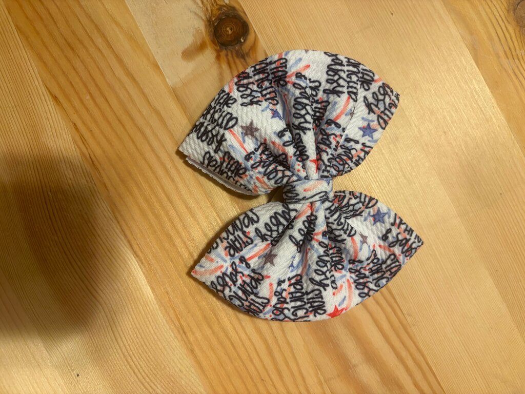 Star spangled hair bow