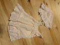 0-3 month Pink Ruffled Baby Dress and Hat Set