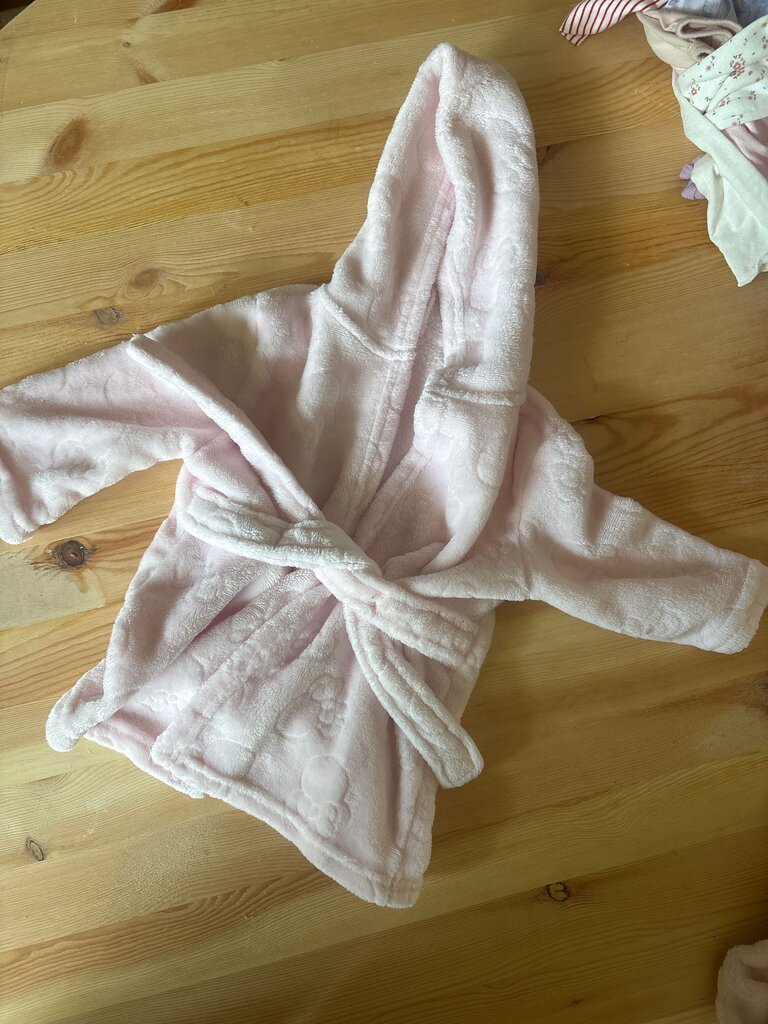 Pink Hooded Baby Robe