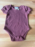 0-3 month Girls' Puff Sleeve Bodysuit