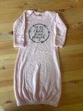 0-3 month baby girl gown