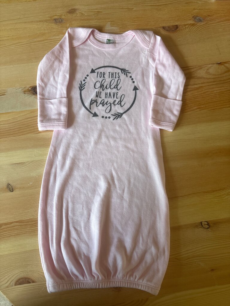 0-3 month baby girl gown