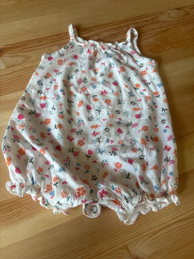3 month Floral Baby Romper