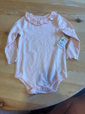 Baby Girl Long Sleeve Bodysuit with Ruffle Collar