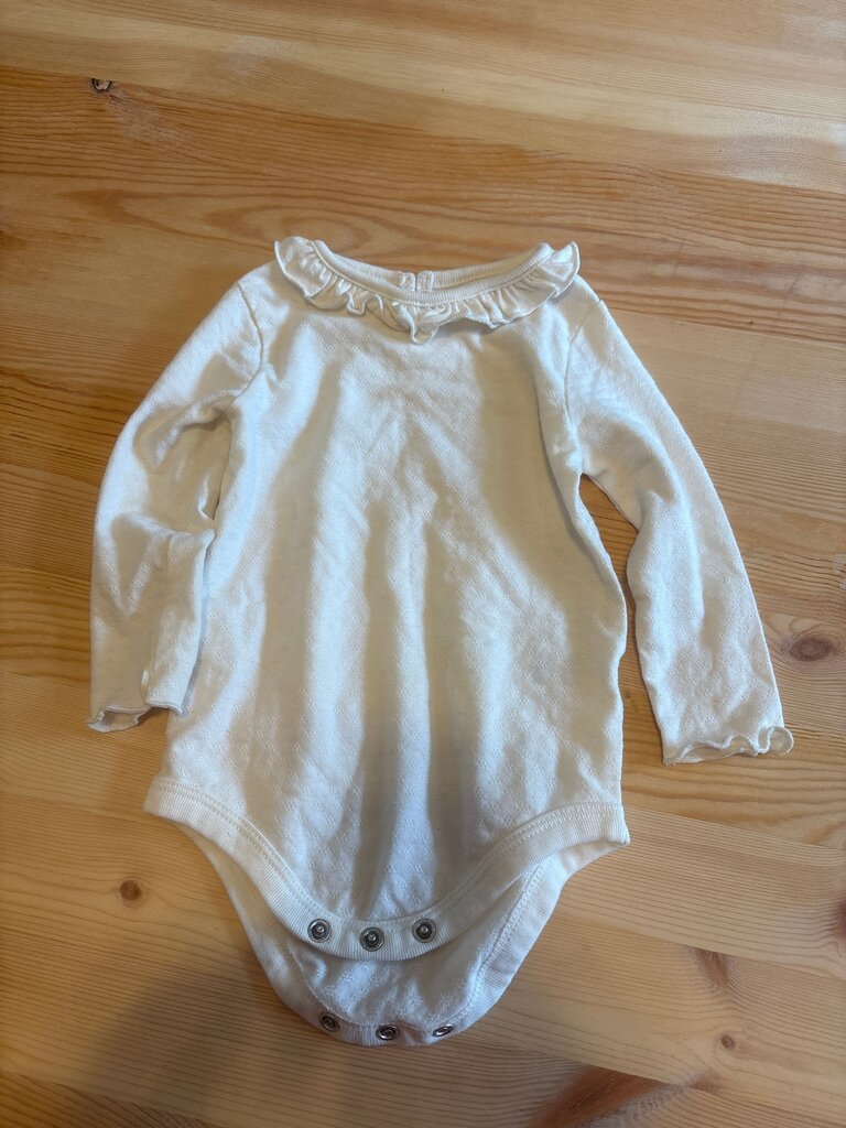 White Long Sleeve Baby Bodysuit