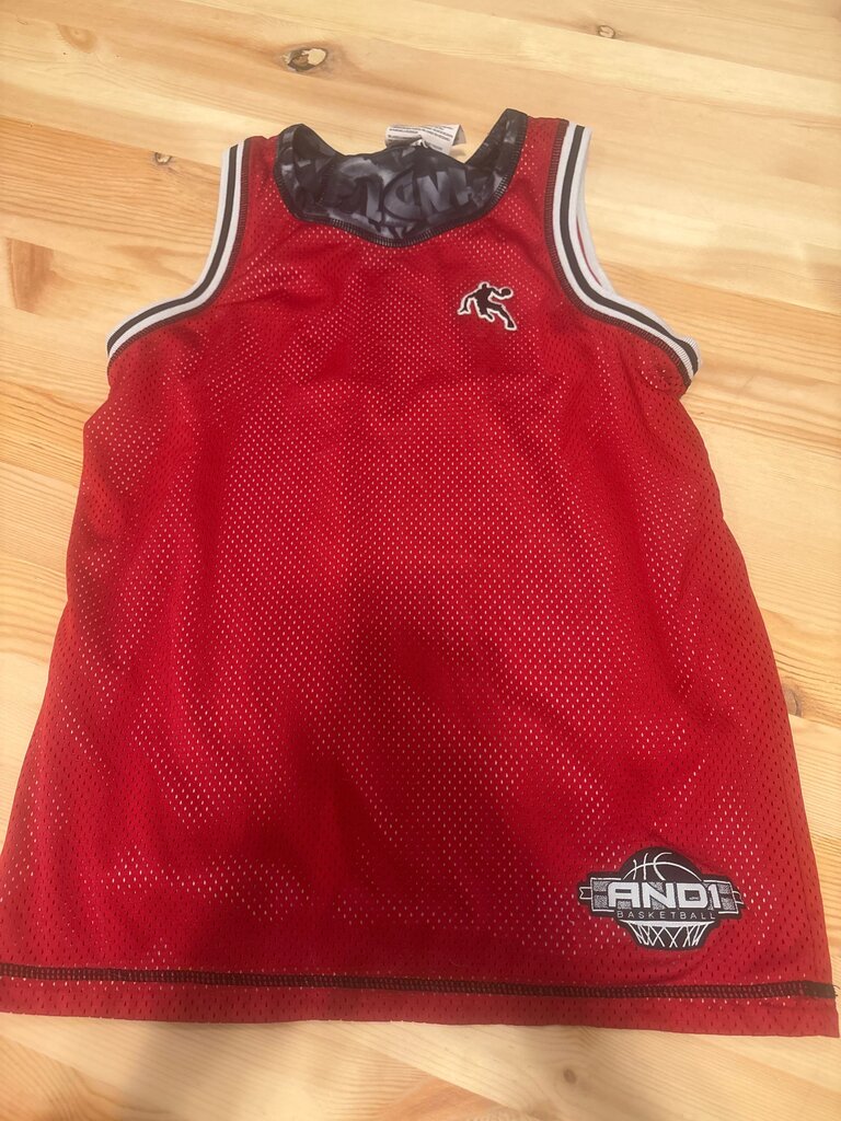 AND1 Basketball Red Mesh Jersey