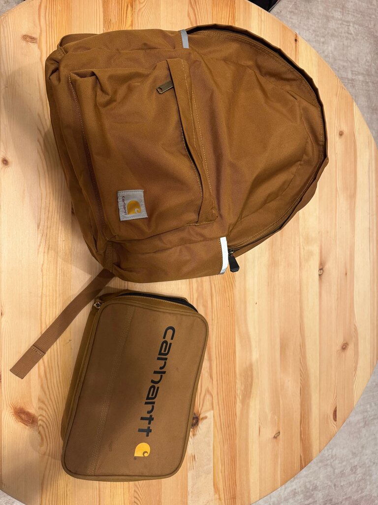 Carhartt Brown Backpack and lunch box Set