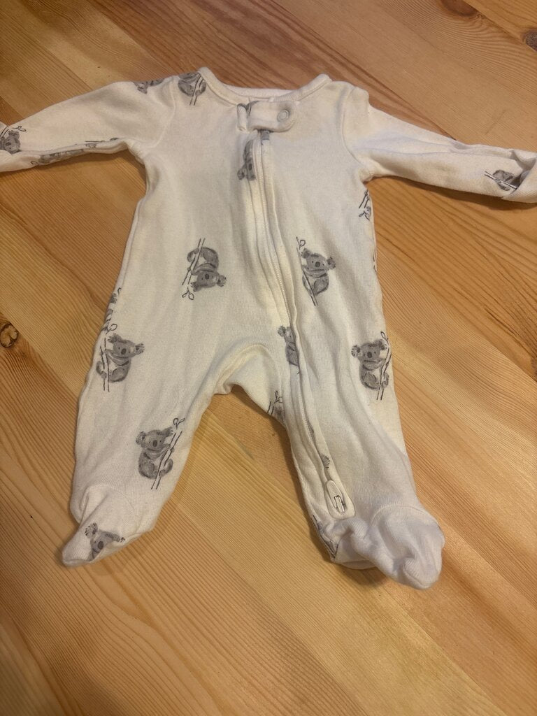 Preemie Koala Print Baby Pajamas