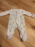Preemie Print Zippered Onesie