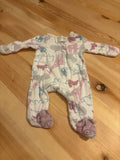 Preemie Baby Animal Print Footed Pajama