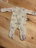 Preemie Infant Zip-Up Sleepers with Fun Print