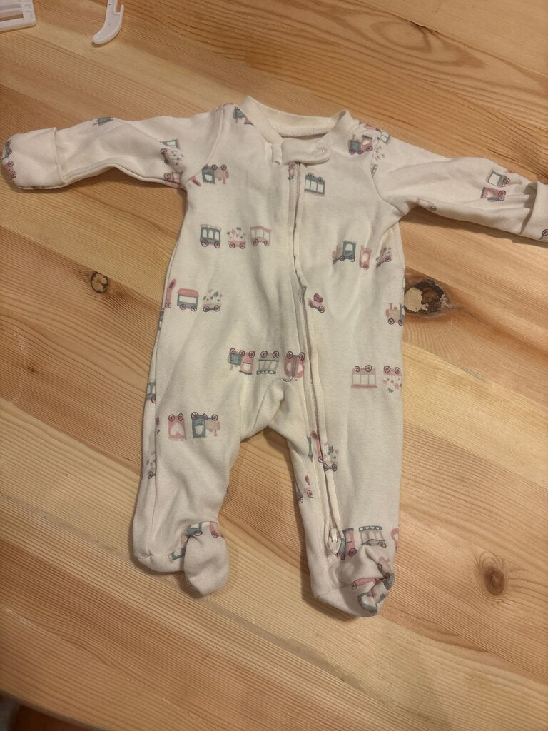 Preemie Infant Zip-Up Sleepers with Fun Print