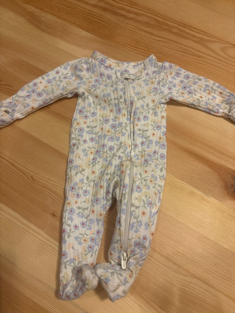Preemie Floral Print Baby Pajama