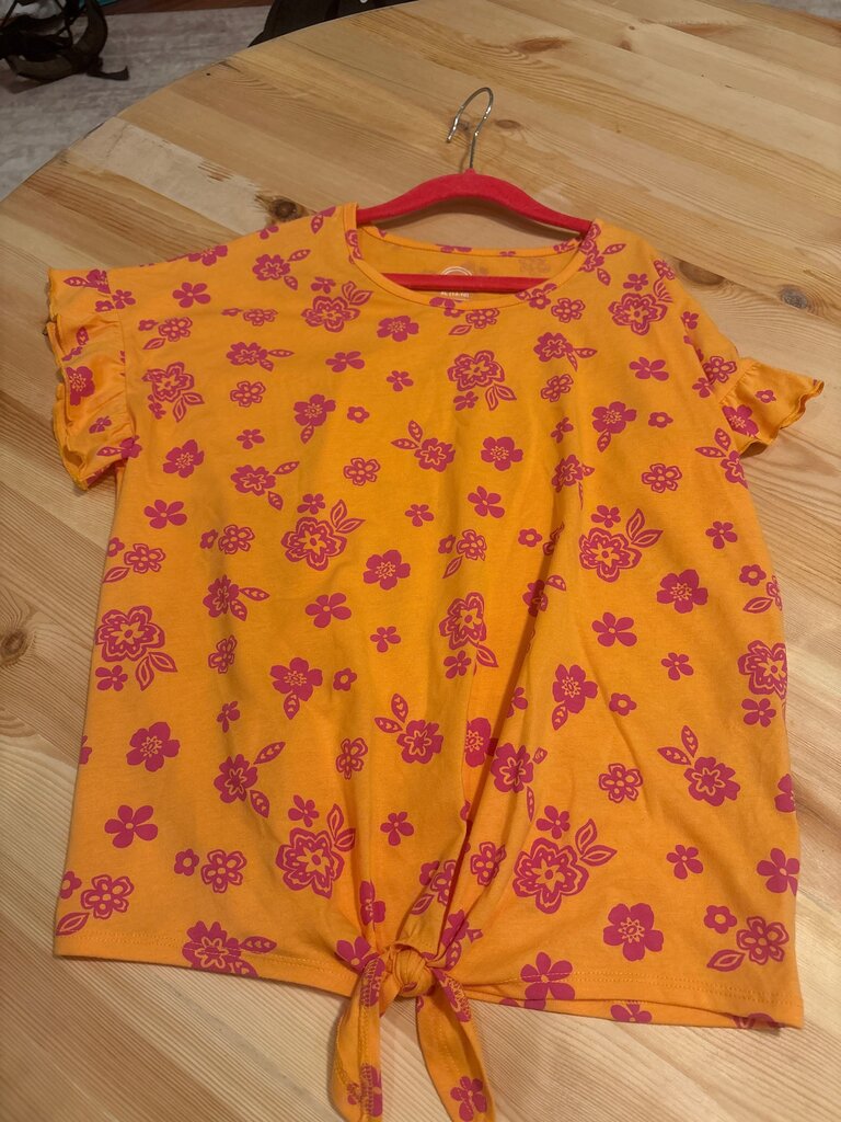 14/16 Girls Floral Knot Top