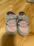 11C OshKosh B'gosh Girls' Pink and Gray Sneakers