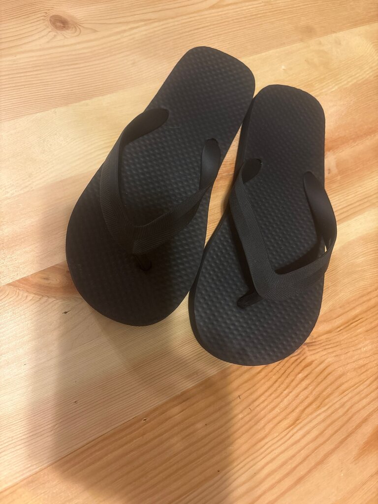 13-1 Black Flip Flops