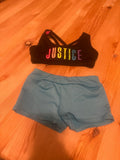 6X Justice Girls Sports Bra and Shorts Set
