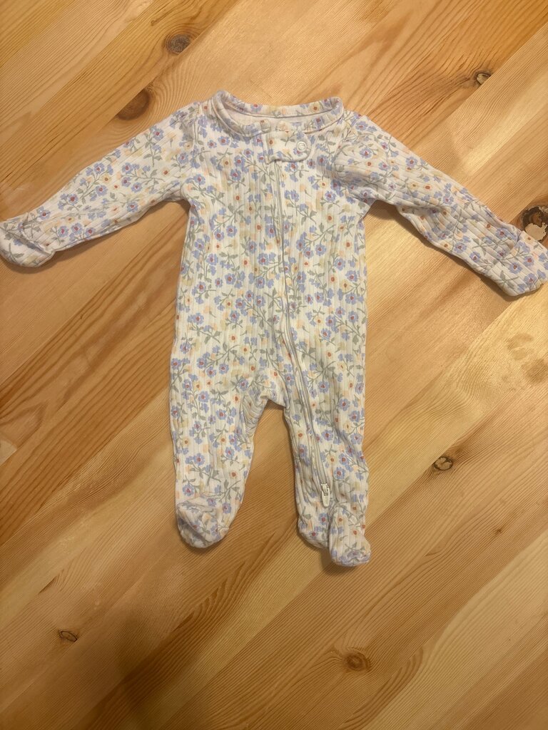 NB Floral Pattern Baby Onesie