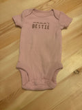 NB Mama's Bestie Pink Baby Onesie