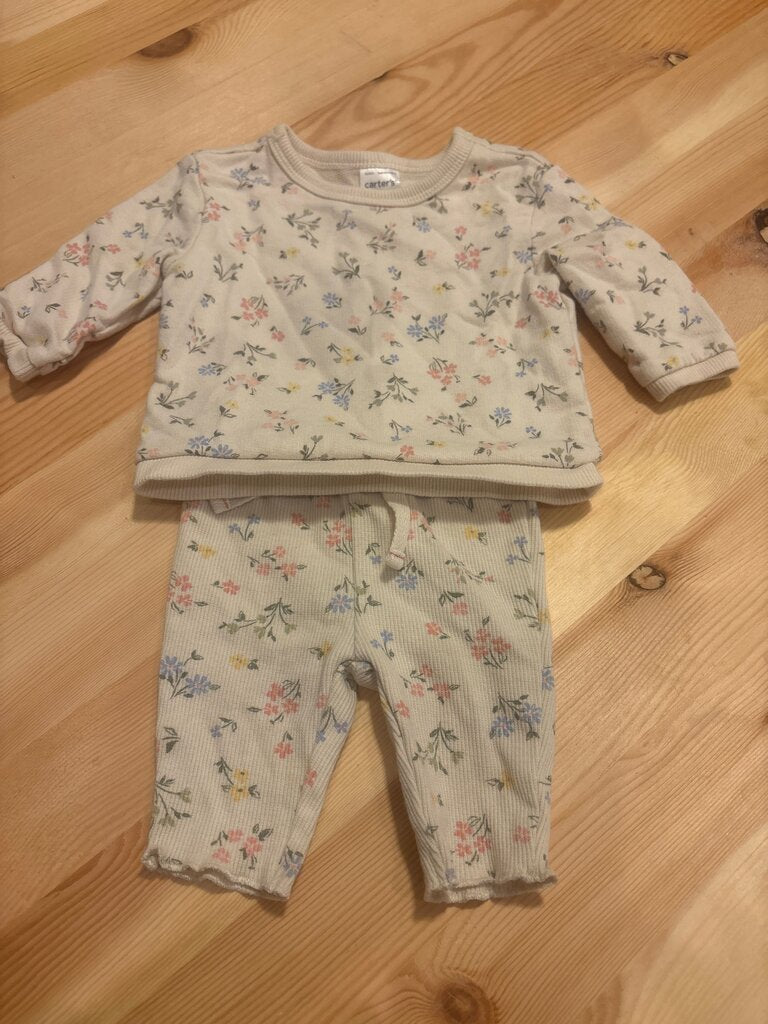 NB Carter's Floral Sweater and Pants Set