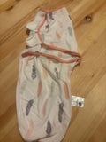 Feather Print Baby Swaddle