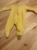 0-3 month Yellow Ribbed Baby Onesie