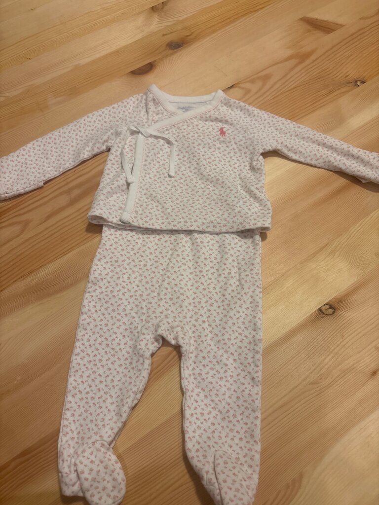 3M Ralph Lauren Baby Girls' Floral Print Pajama Set