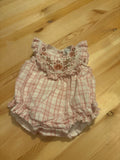 3-6 month Floral Ruffled Baby Romper