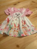 3-6 month Cute Bunny Print Dress for Baby Girls