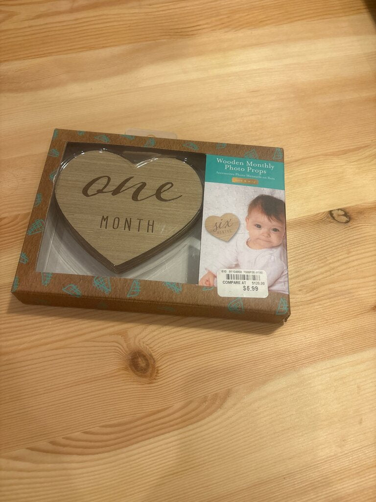 Wooden Monthly Photo Props - One Month