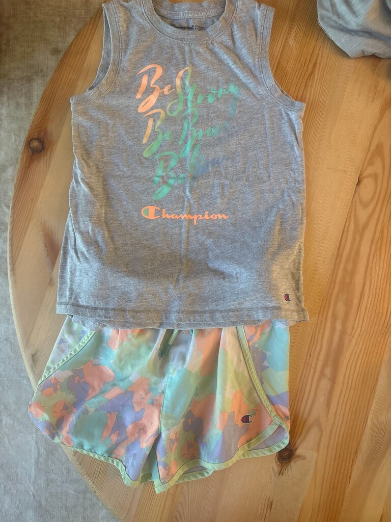 7/8 girls Champion Graphic Tank Top Set