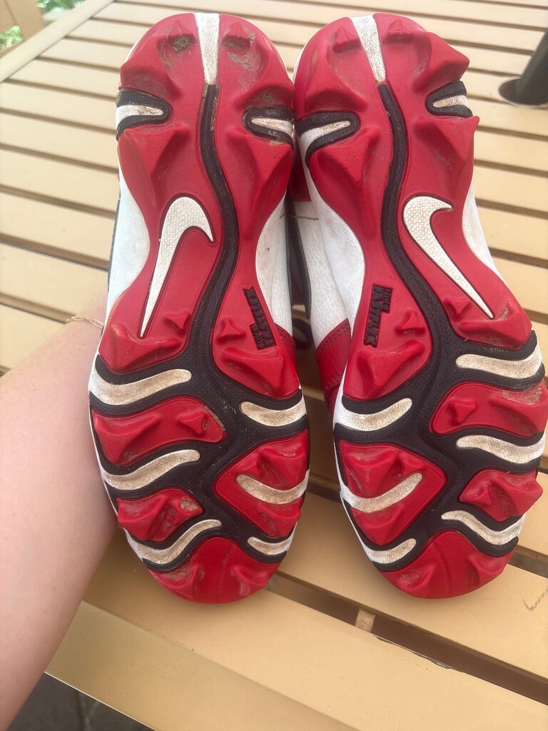 Nike Red and White baseball Cleats