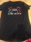 YM Under Armour Black Athletic T-Shirt