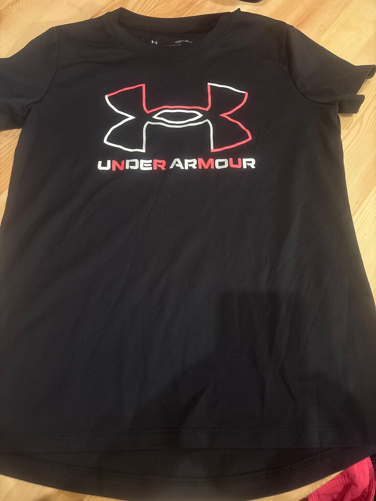 YM Under Armour Black Athletic T-Shirt
